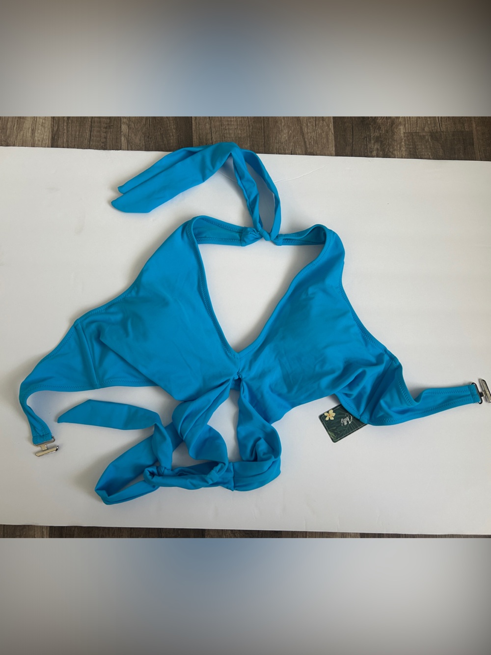 Tummy Control Modest High Waisted Bikini Top Cute Halter